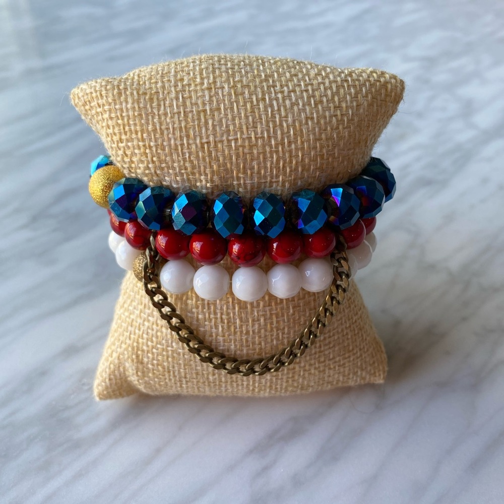 Natural Stone Beaded Bracelet Stack